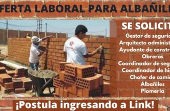 SE REQUIERE ALBAÑILES PARA CONSTRUCCION DE VIVIENDAS