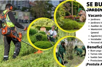 se busca jardineros