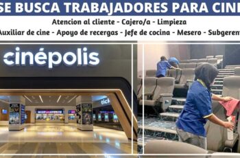 Trabajadores de limpieza para cines